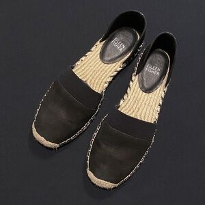 Eileen Fisher - Lady d'Orsay Espadrilles Flat - colour Black - size 8.5